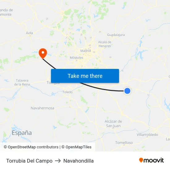 Torrubia Del Campo to Navahondilla map