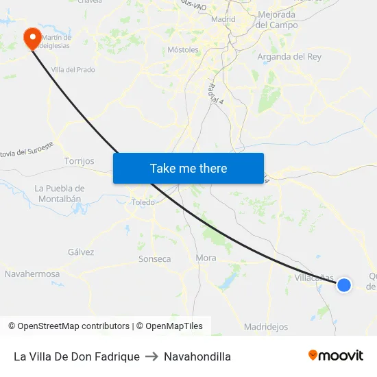 La Villa De Don Fadrique to Navahondilla map