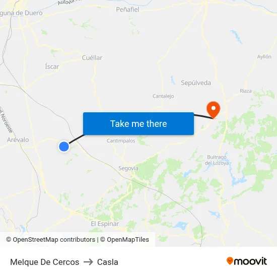 Melque De Cercos to Casla map