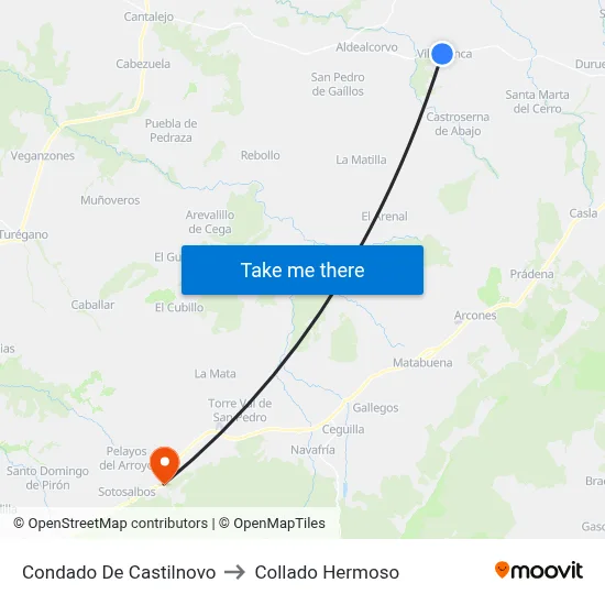 Condado De Castilnovo to Collado Hermoso map