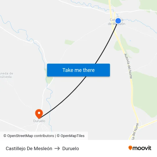 Castillejo De Mesleón to Duruelo map