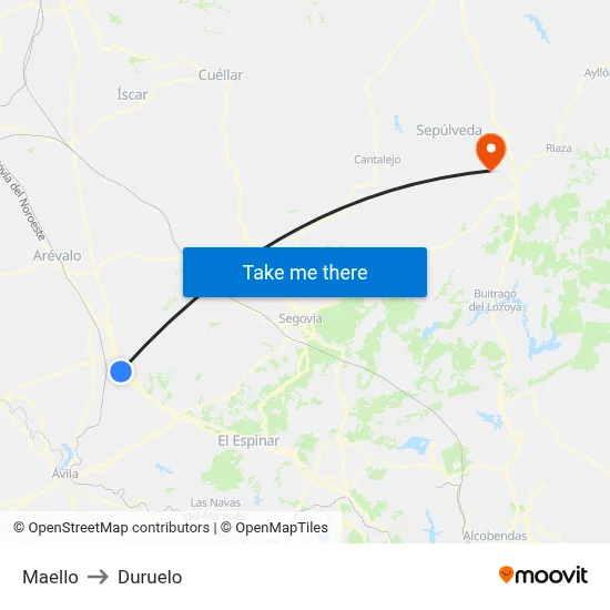 Maello to Duruelo map