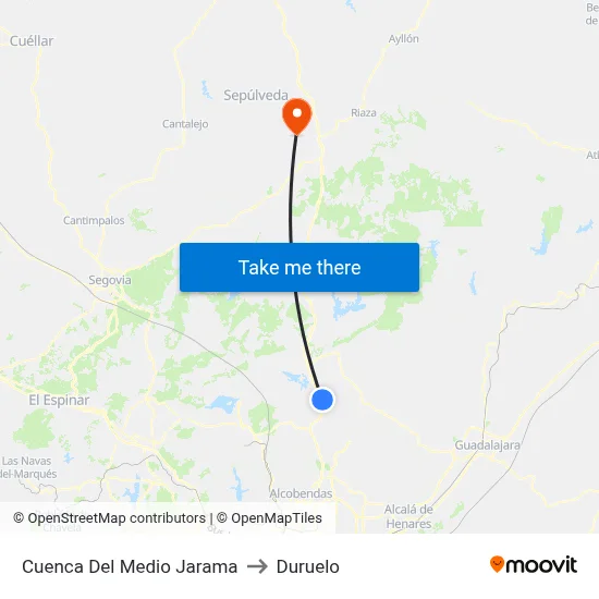 Cuenca Del Medio Jarama to Duruelo map