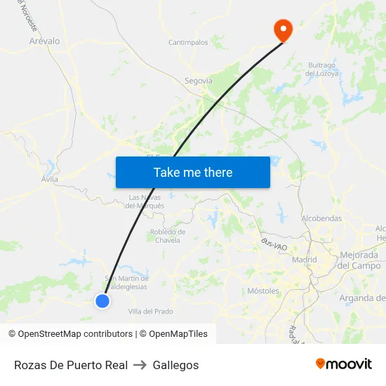 Rozas De Puerto Real to Gallegos map
