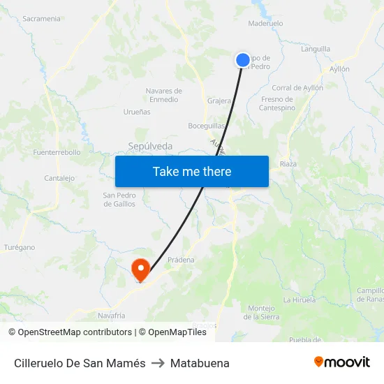 Cilleruelo De San Mamés to Matabuena map
