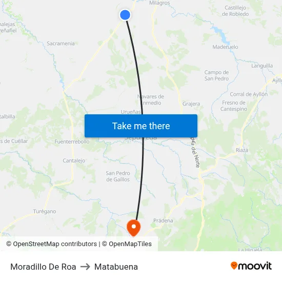 Moradillo De Roa to Matabuena map