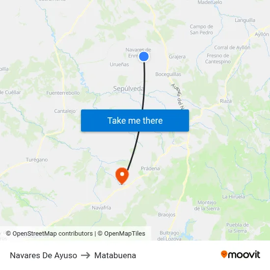 Navares De Ayuso to Matabuena map