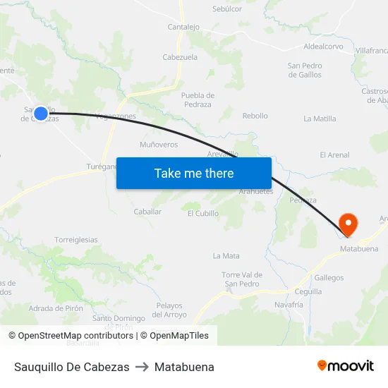 Sauquillo De Cabezas to Matabuena map