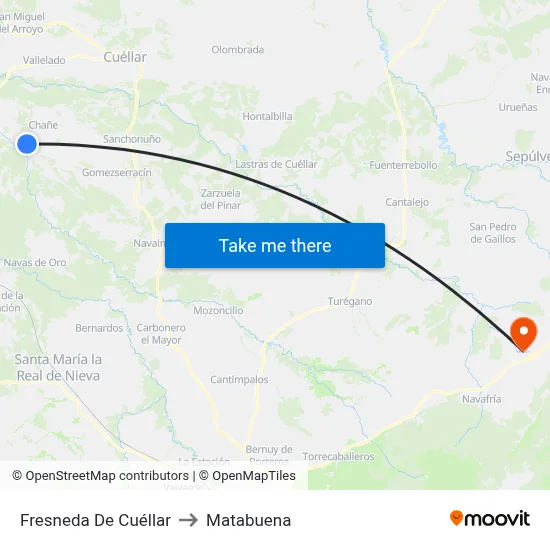 Fresneda De Cuéllar to Matabuena map