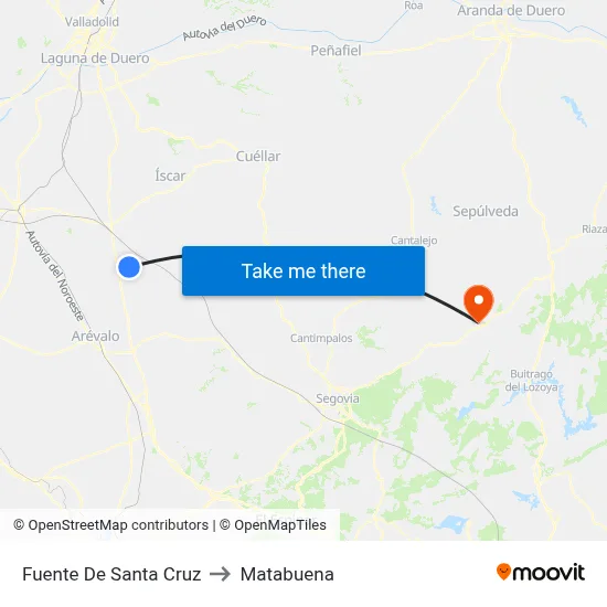 Fuente De Santa Cruz to Matabuena map