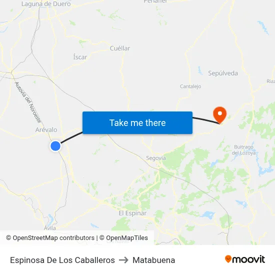 Espinosa De Los Caballeros to Matabuena map