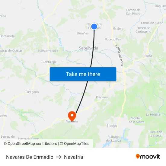 Navares De Enmedio to Navafría map