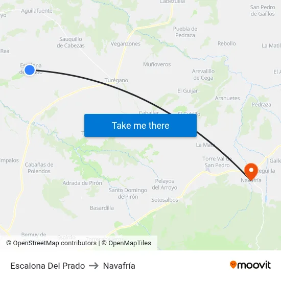 Escalona Del Prado to Navafría map