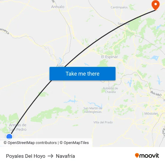 Poyales Del Hoyo to Navafría map