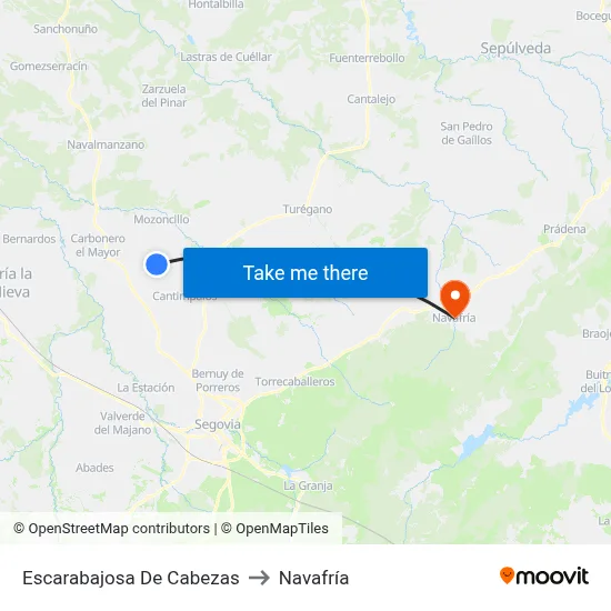 Escarabajosa De Cabezas to Navafría map