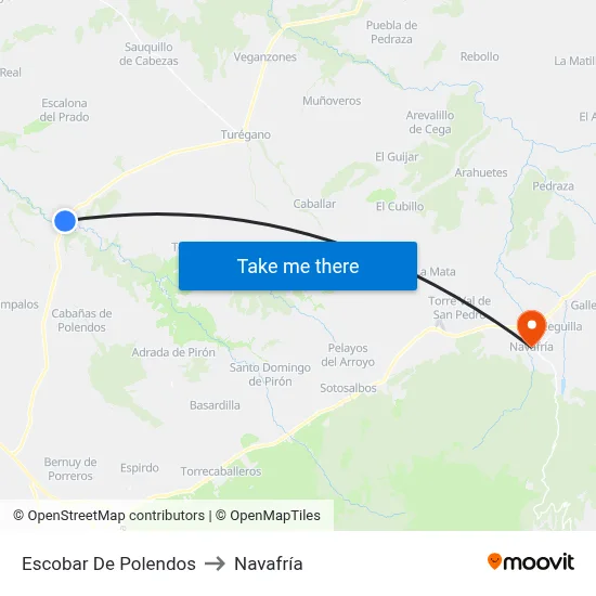 Escobar De Polendos to Navafría map