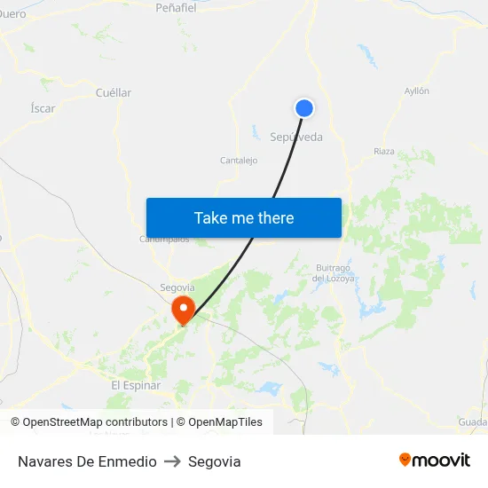 Navares De Enmedio to Segovia map