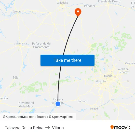 Talavera De La Reina to Viloria map
