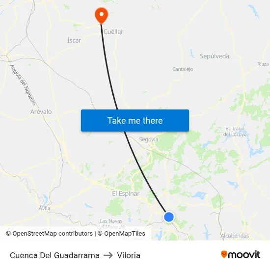 Cuenca Del Guadarrama to Viloria map