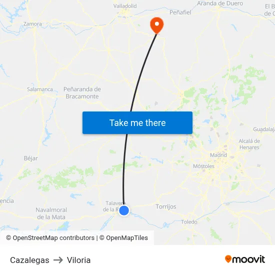 Cazalegas to Viloria map