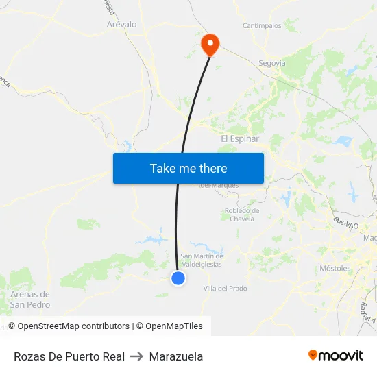 Rozas De Puerto Real to Marazuela map