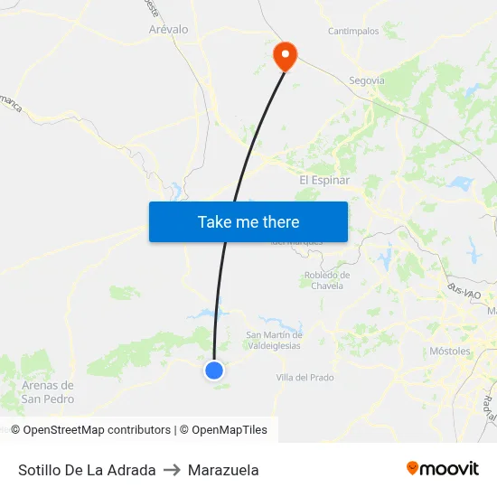 Sotillo De La Adrada to Marazuela map