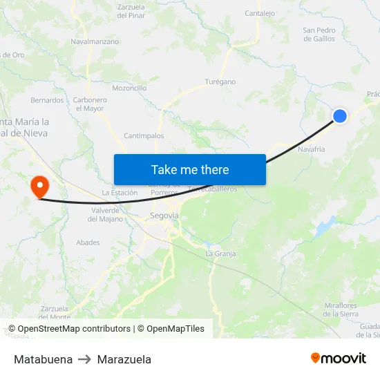 Matabuena to Marazuela map