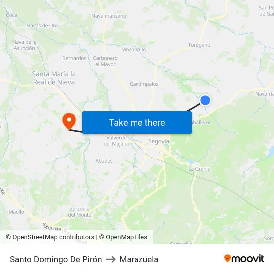 Santo Domingo De Pirón to Marazuela map