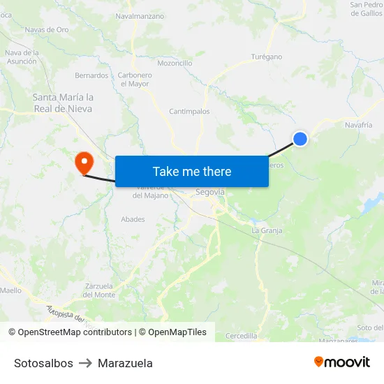 Sotosalbos to Marazuela map