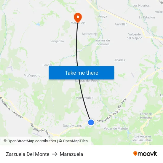 Zarzuela Del Monte to Marazuela map