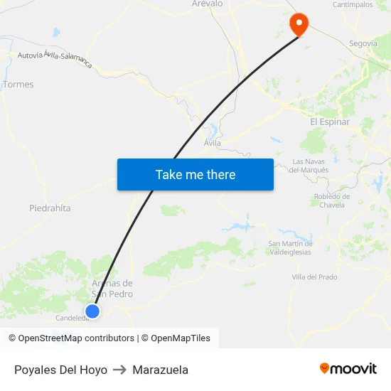 Poyales Del Hoyo to Marazuela map