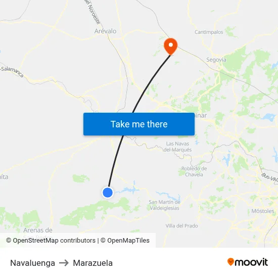 Navaluenga to Marazuela map