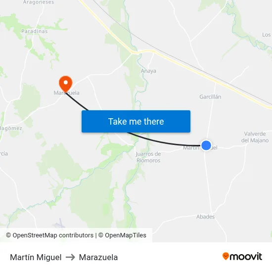 Martín Miguel to Marazuela map