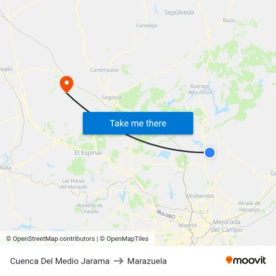 Cuenca Del Medio Jarama to Marazuela map