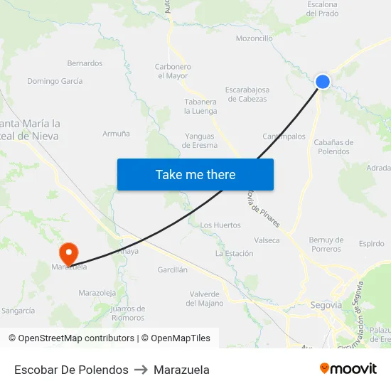 Escobar De Polendos to Marazuela map