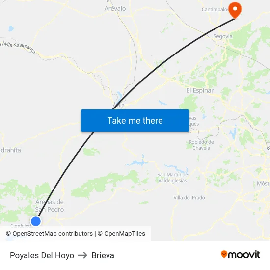 Poyales Del Hoyo to Brieva map