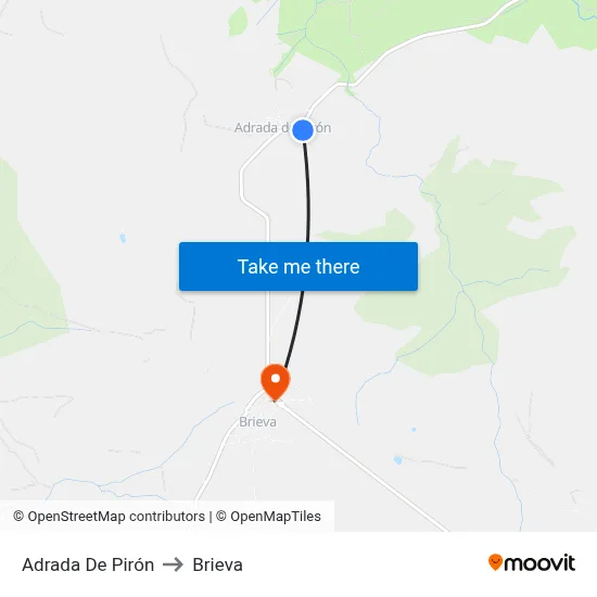 Adrada De Pirón to Brieva map