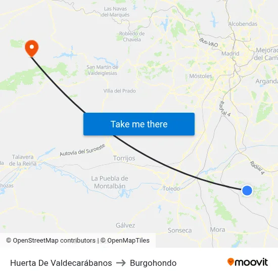 Huerta De Valdecarábanos to Burgohondo map