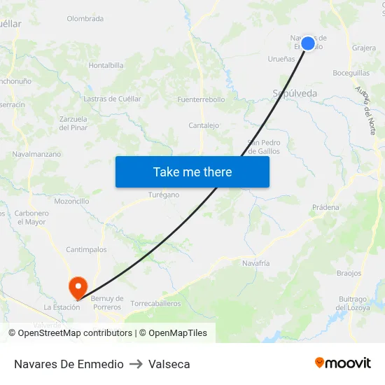 Navares De Enmedio to Valseca map