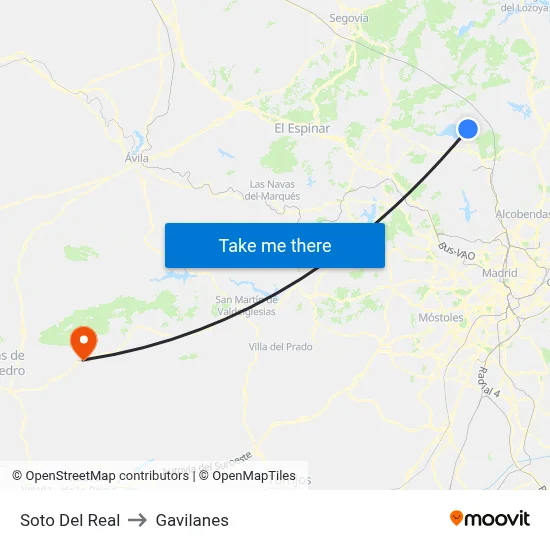 Soto Del Real to Gavilanes map