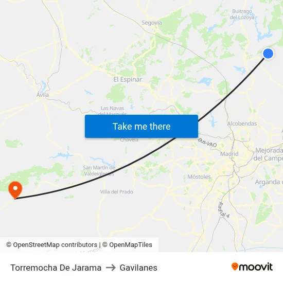 Torremocha De Jarama to Gavilanes map