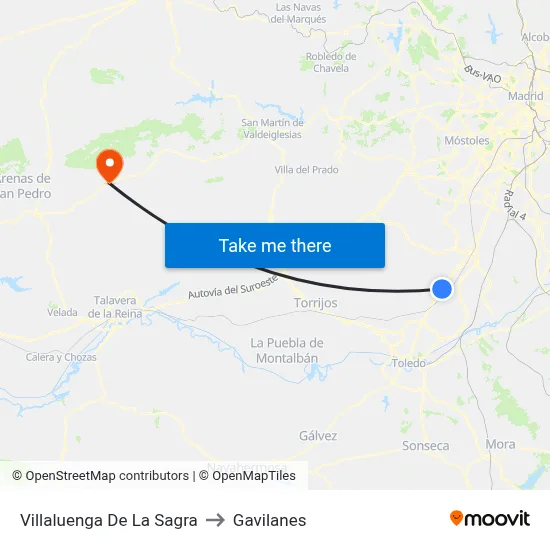 Villaluenga De La Sagra to Gavilanes map