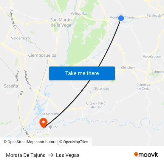 Morata De Tajuña to Las Vegas map