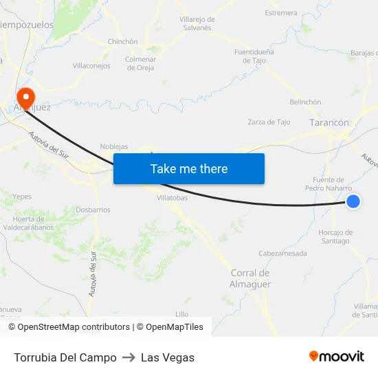 Torrubia Del Campo to Las Vegas map