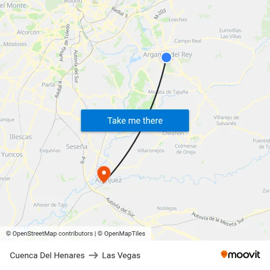 Cuenca Del Henares to Las Vegas map