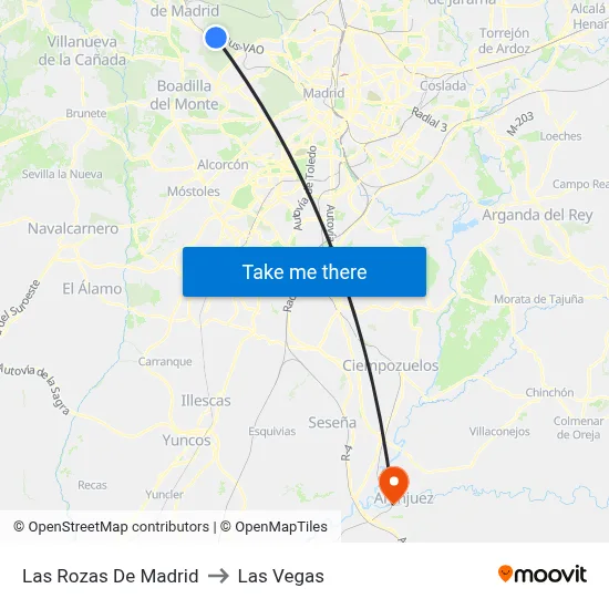Las Rozas De Madrid to Las Vegas map