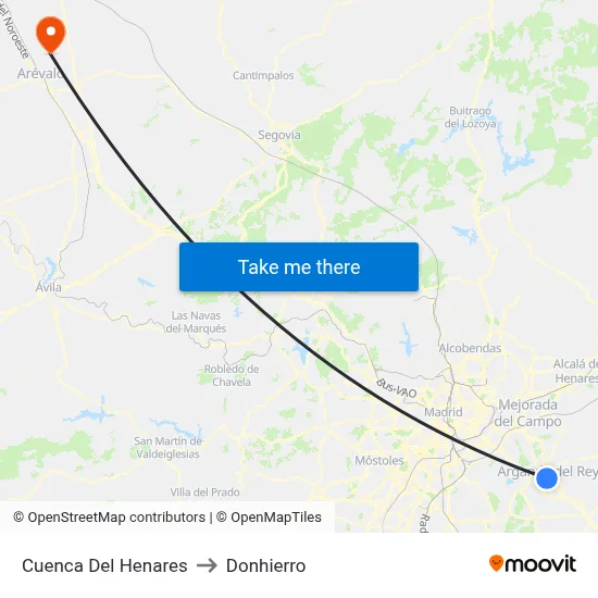Cuenca Del Henares to Donhierro map