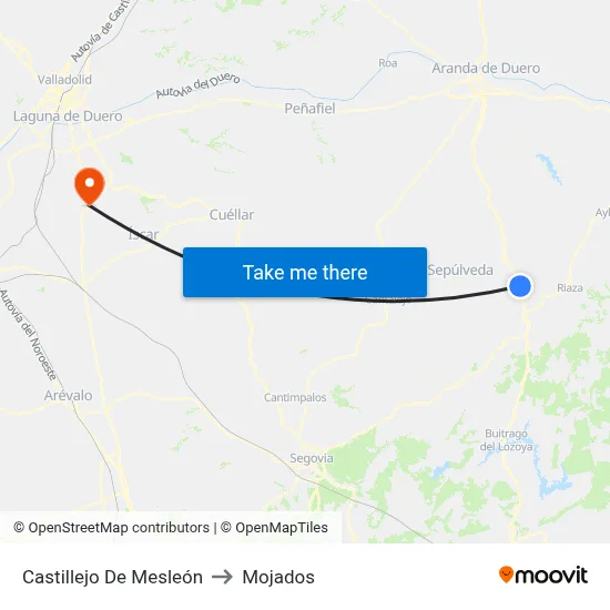 Castillejo De Mesleón to Mojados map