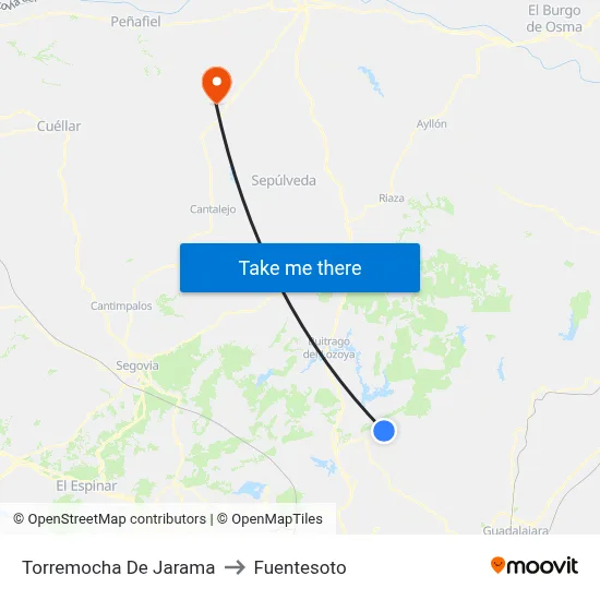 Torremocha De Jarama to Fuentesoto map