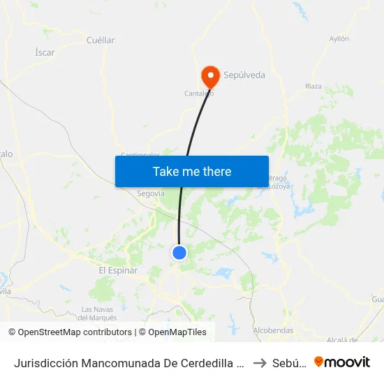 Jurisdicción Mancomunada De Cerdedilla Y Navacerrada to Sebúlcor map
